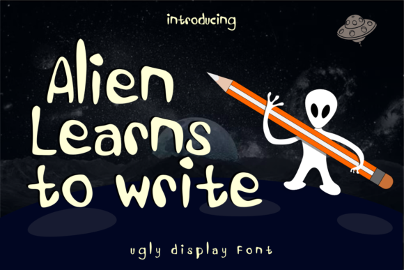 Alien Learns to Write – A Simple and Neat Lettered Display Font