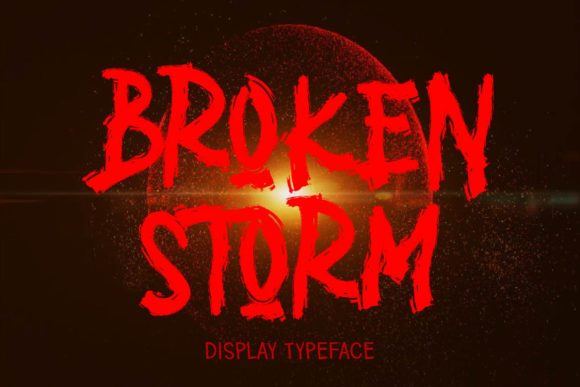 Broken Storm Font: A Unique Display Font for Creativity and Expression
