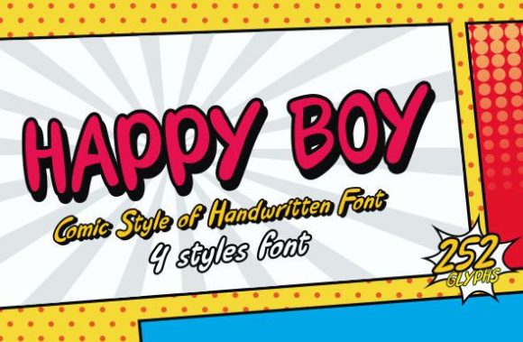 Happy Boy: A Simple and Neat Lettered Display Font for Modern Creativity