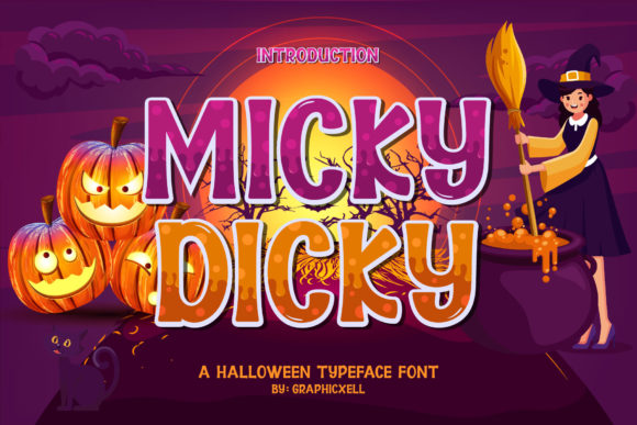 Micky Dicky: A Bold and Colorful Font for Halloween and Beyond