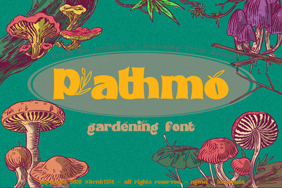 Pathmo: A Bold Flower-Themed Font for Creative Projects