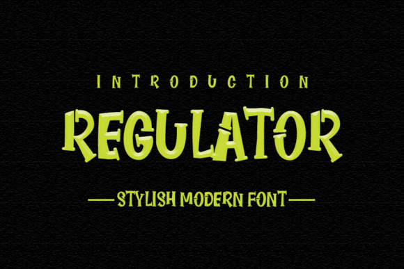 Regulator: A Bold Display Font for Creative Expression