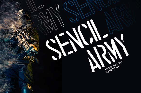 Stencil Army: A Bold Font for Urban Creativity