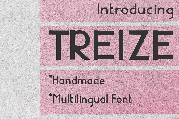 Treize: A Simple and Bold Display Font for Creative Expression