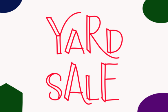 Yard Sale: A Unique and Simple Lettered Display Font